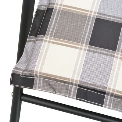vidaXL Vrtne složive stolice 2 kom s jastucima poliratan crne