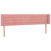vidaXL Uzglavlje s u&scaron;ima ružičasto 183x16x78/88 cm bar&scaron;unasto