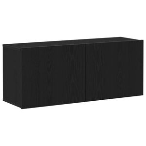 vidaXL Set TV komoda Crni hrast 100 x 30 x 41 cm Konstruirano drvo
