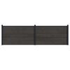 vidaXL Set ograde 2 kom. 353 x 105 cm WPC i aluminij Crna