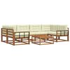 vidaXL Set vanjskih sofa s jastukom 7 pcs Prirodna i krem