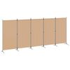 vidaXL 5-Panelni Pregrađivač Bež 433 x 180 cm Tkanina