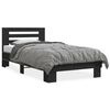 vidaXL Okvir za krevet crni 75 x 190 cm od konstruirano drvo i metal