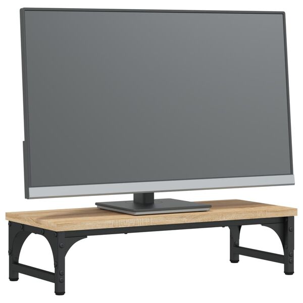 vidaXL Stalak za monitor boja hrasta 55 x 23 x 14 cm konstruirano drvo