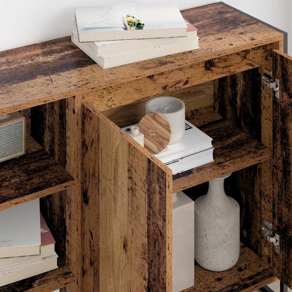 vidaXL Pomoćni ormarić Staro drvo 96.5 x 30 x 75 cm Konstruirano drvo