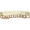 vidaXL Set vanjskih sofa 8 kom. Bijela i krem