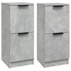 vidaXL Komode 2 kom siva boja betona 30 x 30 x 70 cm konstruirano drvo