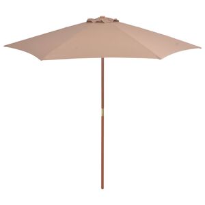 vidaXL Vanjski suncobran s drvenim stupom 270 cm smeđesivi