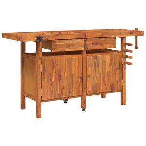 vidaXL Radni stol s ladicama i &scaron;kripcima 162x62x83 cm od drva bagrema