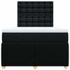 vidaXL Krevet box spring s madracem crni 120 x 190 cm od tkanine