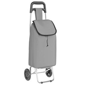 vidaXL Kolica za kupovinu Siva 35 x 28 x 92 cm Oxford tkanina