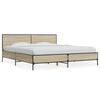 vidaXL Okvir za krevet boja hrasta 200x200cm konstruirano drvo i metal