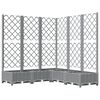vidaXL Vrtna sadilica s re&scaron;etkom svjetlosiva 120x120x121,5 cm PP