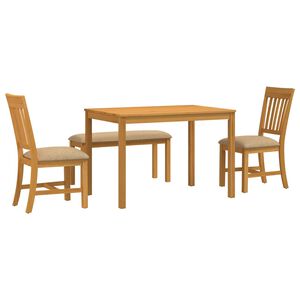vidaXL Blagovaonski set 4 kom. Bež Čvrsto Hrastovo Drvo