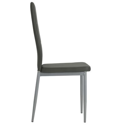 vidaXL Blagovaonske stolice od umjetne kože 4 kom sive