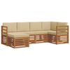 vidaXL Set vanjskih sofa 6 kom. Prirodna i bež Poliester