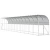 vidaXL Kavez za piletinu uz zid Srebrna 600 x 150 x 215 cm