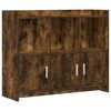 vidaXL Kreveta Dimljeni hrast 98,5 x 33 x 80 cm Konstruirano drvo