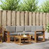 vidaXL Set vanjskih sofa s jastukom 5 pcs Prirodna i svijetlo siva