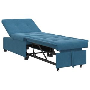 vidaXL Krevet na razvlačenje Plava 194 x 67 x 82 cm Bar&scaron;un