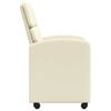 vidaXL Blagovačke stolice s kotačima 2 pcs Krema 58 x 65 x 98 cm
