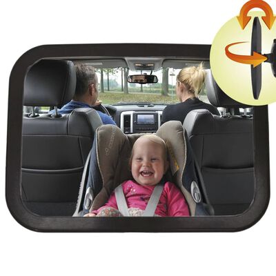 Yrda podesivo automobilsko ogledalo za djecu 26,5 x 19 cm crno