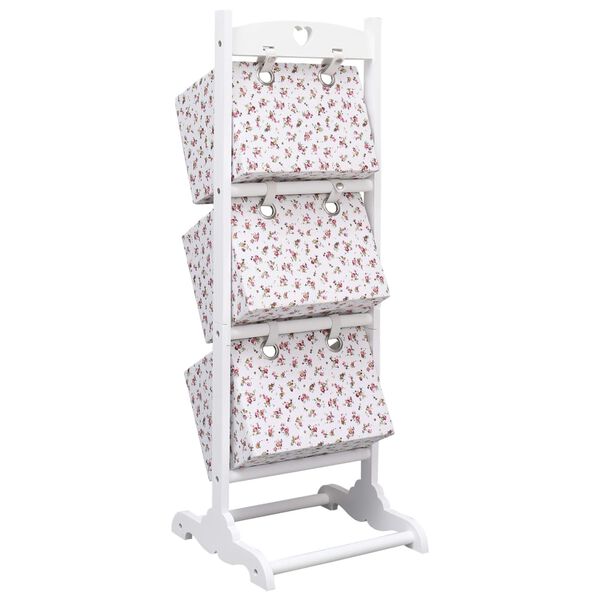 vidaXL Stalak s ko&scaron;arama na 3 razine cvjetni 35 x 35 x 102 cm drveni