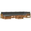 vidaXL Set vanjskih sofa 8 kom. Prirodna i antracit