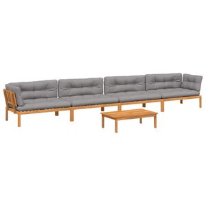 vidaXL 5-dijelna set vrtnih sofa od paleta s jastucima od drva bagrema