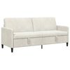 vidaXL Sofa s pohranom 3-sjedalo Krem 192 x 78 x 87 cm Poliester