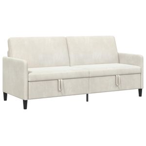 vidaXL Sofa s pohranom 3-sjedalo Krem 192 x 78 x 87 cm Poliester