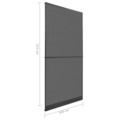 vidaXL Krilni zaslon protiv insekata za vrata antracit 100 x 215 cm