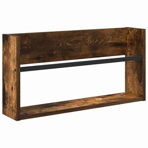 vidaXL Polica za časopise s policom Dimljeni hrast 60 x 12 x 30 cm