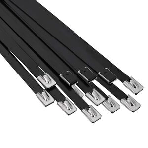 vidaXL Veza za kabel 12 kom. 7,9 x 200 mm Crna