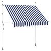 vidaXL Tenda na ručno uvlačenje 250 cm plavo-bijela prugasta