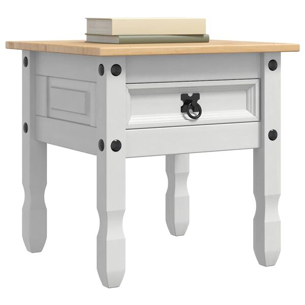 vidaXL Konačna Stolić Corona Bijelo 50 x 50 x 50 cm Čvrsto borovo drvo