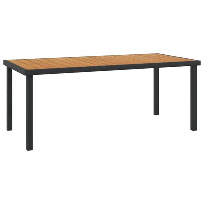vidaXL Vrtni stol smeđi 190 x 90 x 74,5 cm aluminij i WPC