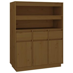 vidaXL Visoka komoda boja meda 89x40x116,5 c cm od masivne borovine