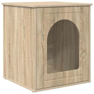 vidaXL Mačja Kuća Sonoma 53 x 52 x 62 cm Konstruirano drvo