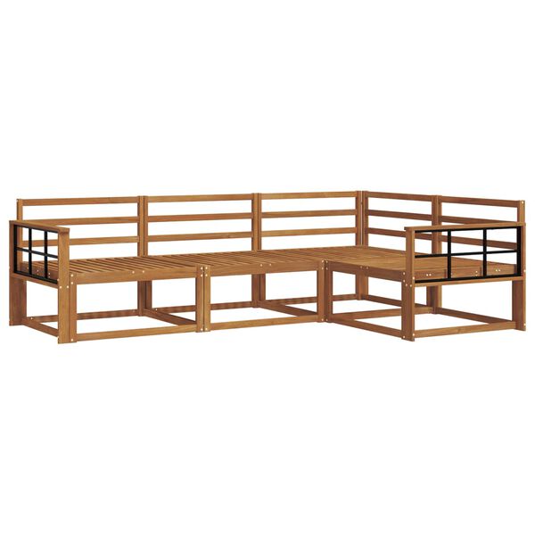 vidaXL Set vanjskih sofa 4 pcs Prirodna Čvrsto drvo akacije