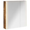 vidaXL Kupaonski ormar s ogledalom Dimljeni hrast 63,5 x 15,5 x 70 cm