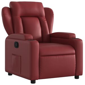 vidaXL Naslonjač od umjetne kože crvena boja vina