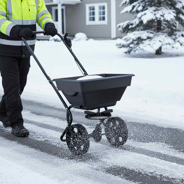 vidaXL Rasipač Crna 82 x 46 x 75 cm PVC i čelik