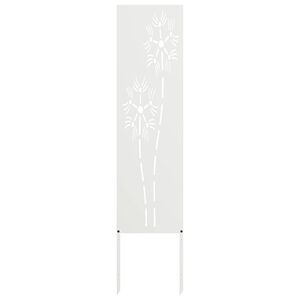 vidaXL Privatnost u vrtu Bijelo 32 x 140 cm Hladno valjana čelična