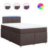 vidaXL Krevet box spring s madracem tamnosmeđi 120 x 190 cm od tkanine