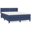 vidaXL Krevet s oprugama i madracem plavi 140 x 190 cm od tkanine
