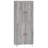 vidaXL Visoka komoda siva sonome 69,5x34x180 cm od konstruiranog drva