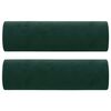 vidaXL Ukrasni jastuci 2 kom tamnozeleni &Oslash; 15 x 50 cm bar&scaron;unasti