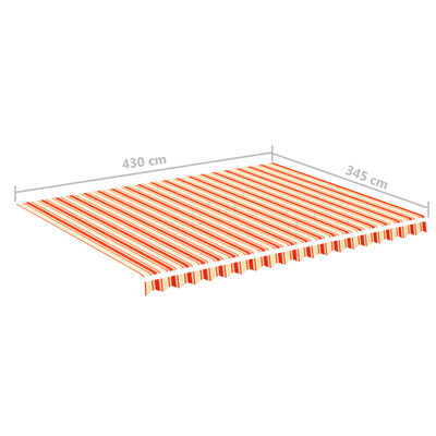 vidaXL Zamjenska tkanina za tendu žuto-narančasta 4,5 x 3,5 m