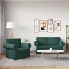 vidaXL Sofa 2 pcs Tamnozelena 155 x 82 x 80 cm tkanina